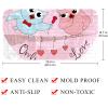 Bennigiry 36.9 x 66.9 cm Upgrade Baby Bath Mat for Baby and Toddler, Non-Toxic Valentine Heart Owl view 4