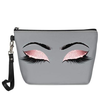 SEANATIVE Makeup Bag for Travel with Eyelash Eye Design