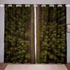 Tbrand Forest Trees and Highway Print Curtains, 183 x 117 cm view 1