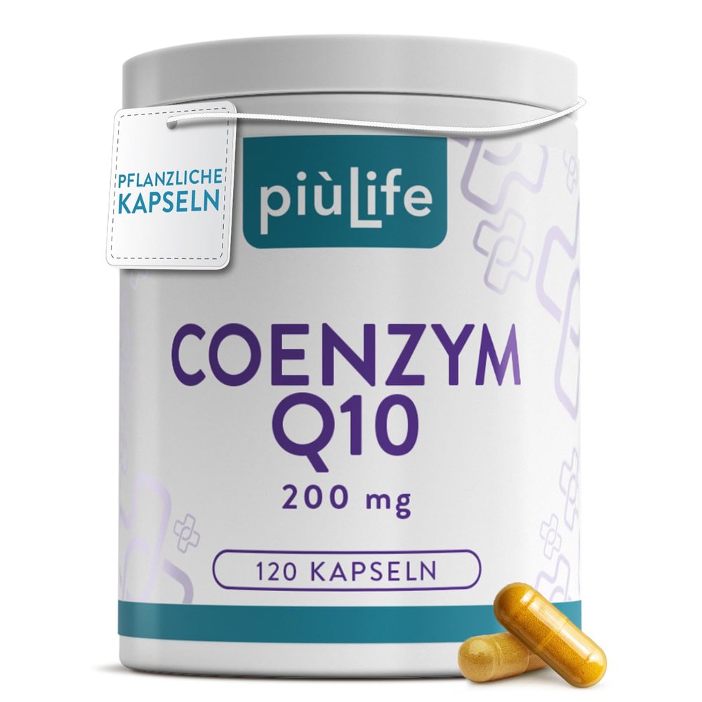 High-Dose CoQ10 Capsules 200 mg PiLife, 120 Capsules
