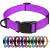TagME Nylon Dog Collar, Adjustable Reflective Collar for Small Dogs, Purple, 1.5cm Width view 1