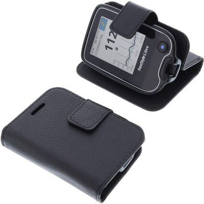 foto-kontor Case Compatible with Abbott FreeStyle Libre 1, Black Book-Style Protective Case