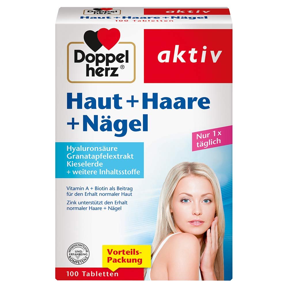 Doppelherz Skin Hair Nails with Zinc, 100 Tablets