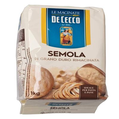 Durum Wheat Semolina – Semola di Grano Duro, De Cecco, No. 176 (1 kg)
