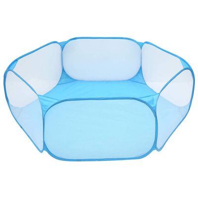 Portable Foldable Pet Fence for Hamsters, Chinchillas, Guinea Pigs, Small Dogs and Cats, Playpen, 2-Pack, Blue