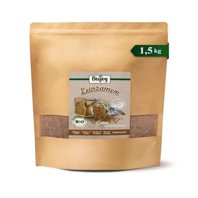 Biojoy Organic Flax Seeds, Brown and Whole, 1.5 kg