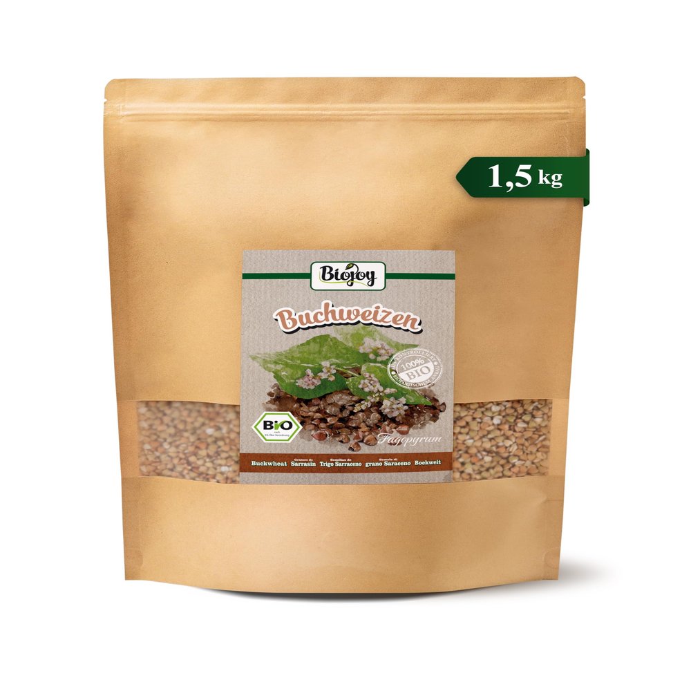 Biojoy Organic Buckwheat, Raw and Whole, Untreated, 1.5 kg