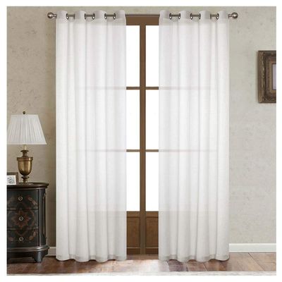 YOUCAI Sheer Curtain Panel, White, 183 x 160 cm