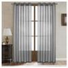 YOUCAI Sheer Curtain Panel for Bedroom, Living Room, Nursery, Balcony, Gray, 255 x 160 cm view 1