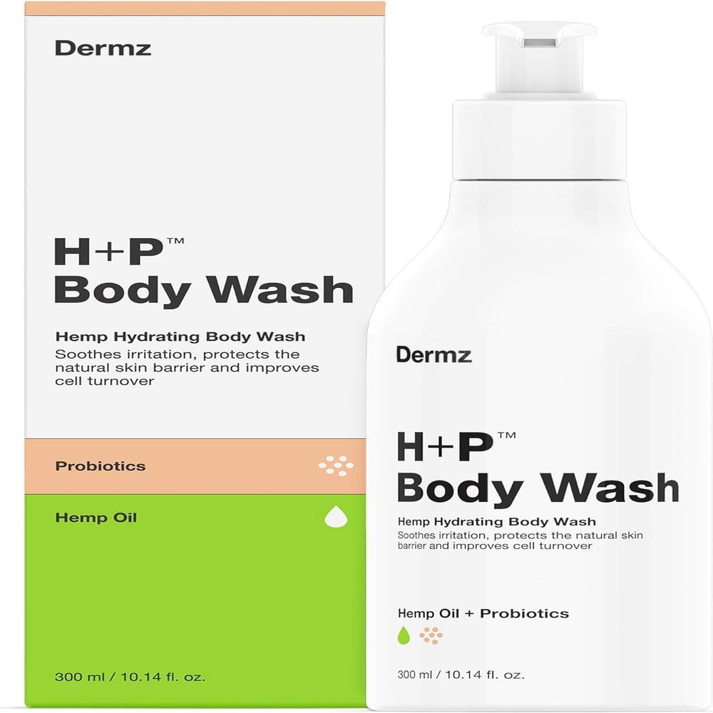 Dermz H+P Sensitive Shower Gel: Eczema & Psoriasis Shower Gel for Dry or Sensitive Skin
