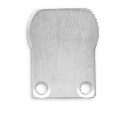 End Cap EC24 Alu for ROUND12 with TUNNEL, 2 pcs, incl. screws