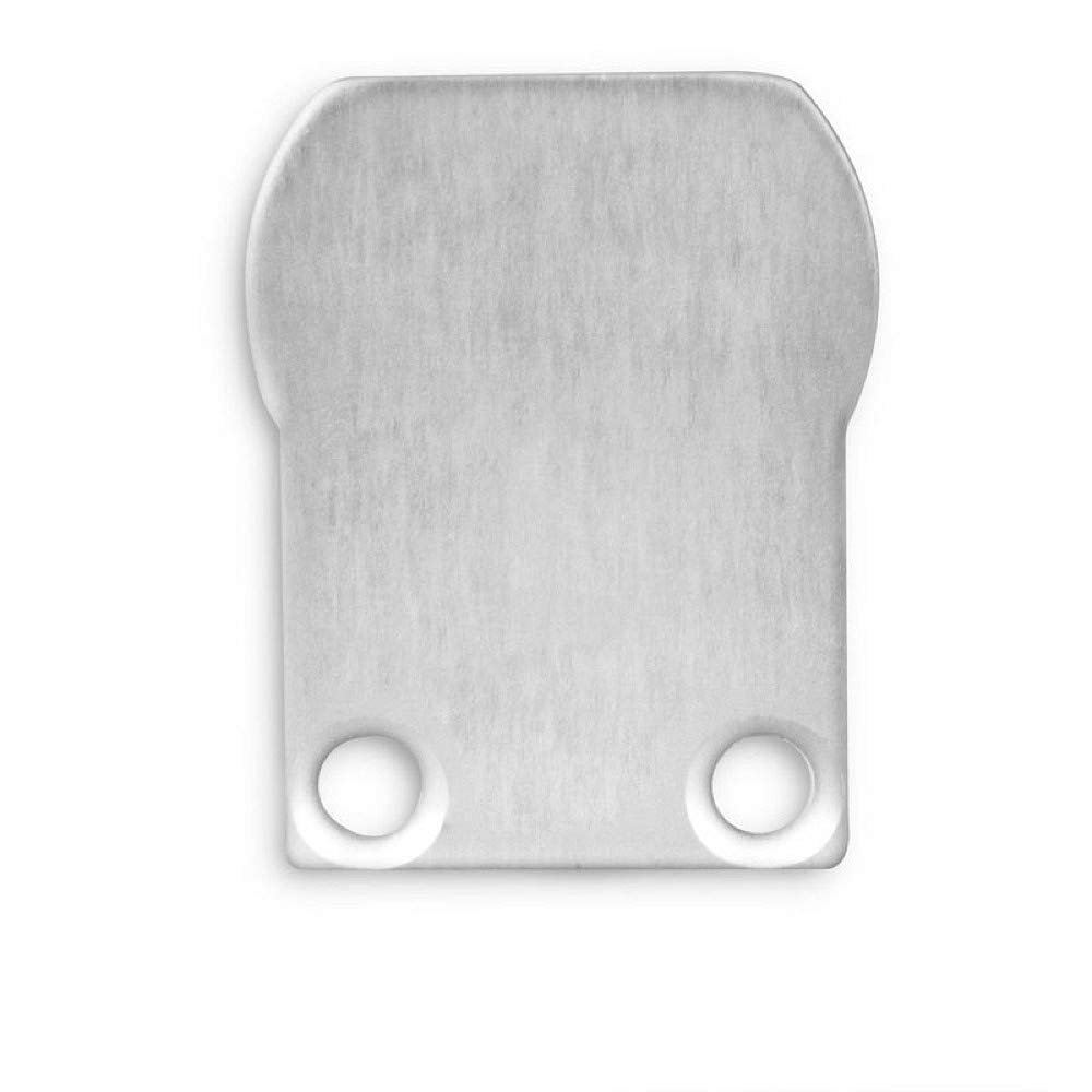 End Cap EC24 Alu for ROUND12 with TUNNEL, 2 pcs, incl. screws