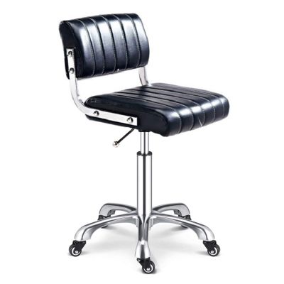 JMYSD Beauty Salon Stool, Swivel Hydraulic Lift, Adjustable Rolling Tattoo and Massage Stool, Black, D