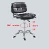 JMYSD Beauty Salon Stool, Swivel Hydraulic Lift, Adjustable Rolling Tattoo and Massage Stool, Black, D view 3