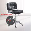 JMYSD Beauty Salon Stool, Swivel Hydraulic Lift, Adjustable Rolling Tattoo and Massage Stool, Black, D view 4