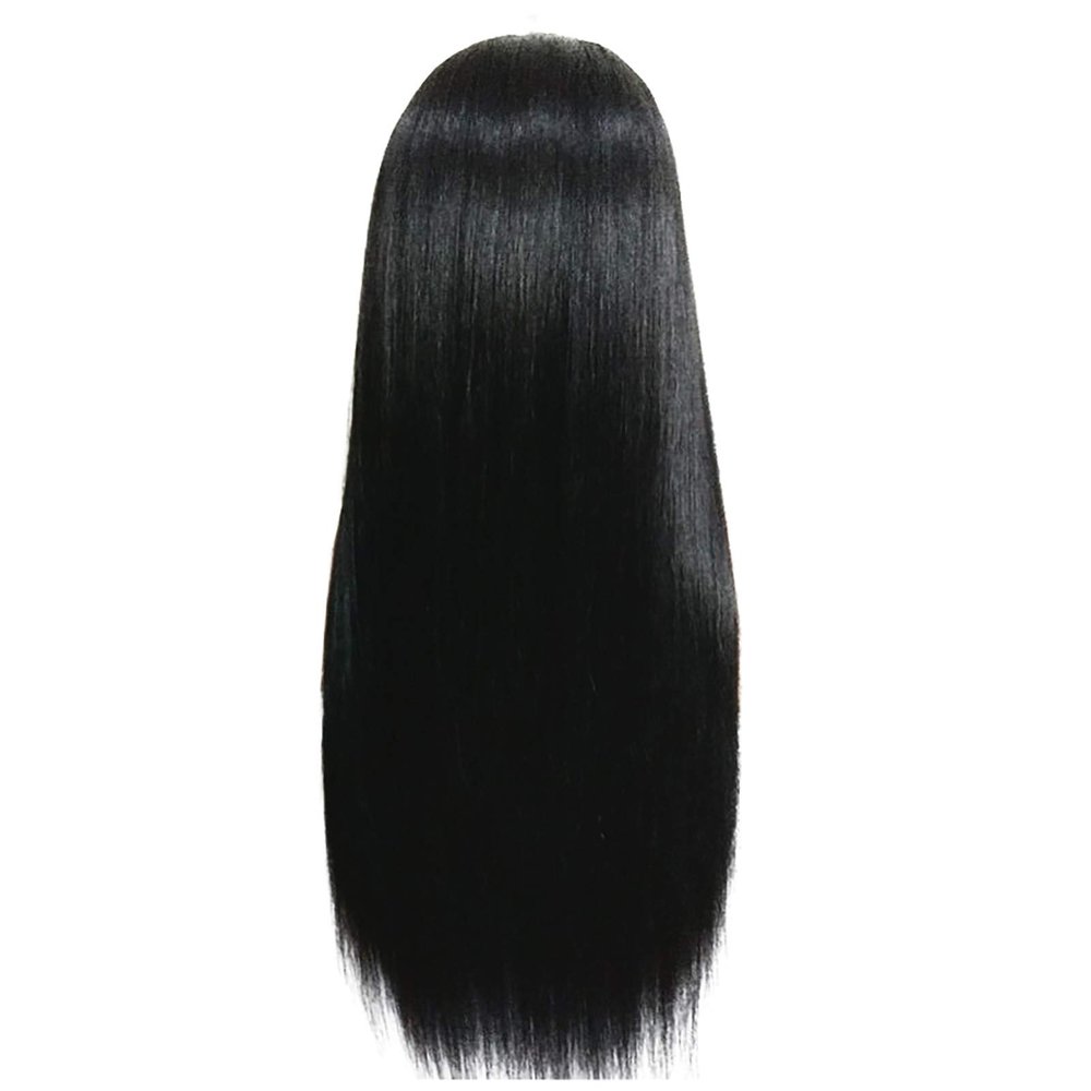 YONSIN Straight Lace Front Wig, Brazilian Virgin Human Hair, Pre-Plucked with Baby Hair
