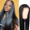 YONSIN Straight Lace Front Wig, Brazilian Virgin Human Hair, Pre-Plucked with Baby Hair view 2
