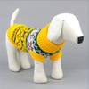 Yellow Christmas Dog Sweater with Snowflake Diamond Pattern, Size L view 3
