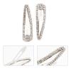 Luxshiny 2-Pack Rhinestone Snap Hair Clips, Shiny BB Hair Accessories view 2