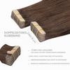WENNALIFE Chocolate Brown Remy Human Hair Tape Extensions, 20 Pieces, 50 g, 50 cm/20 in view 3