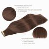 WENNALIFE Chocolate Brown Remy Human Hair Tape Extensions, 20 Pieces, 50 g, 50 cm/20 in view 4