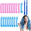 URAQT Spiral Hair Curlers for Large Curls, 18-Piece Pull-Through Set view 1