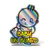 Erreinge Baby Sticker, 12 cm, Printed, for Car, Motorcycle, Wall, Bumper, Computer, Luggage, Bicycle view 1