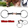 O-Ring Snaffle Bit for Horses, Stainless Steel with Copper Roller view 2