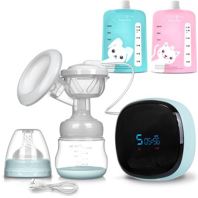 BERDSEN Two-Phase Breast Pump, BPA-Free, Quiet, Portable, Blue