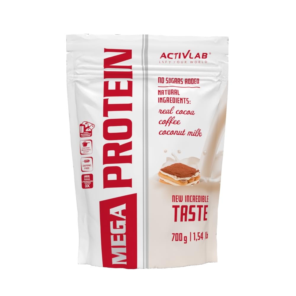 Activlab MegaProtein Whey Protein Powder with Creatine and Taurine, Tiramisu, 700 g