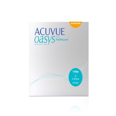 ACUVUE OASYS 1-Day for Astigmatism Daily Contact Lenses, -4 D, Cyl -1.75, Axis 150, BC 8.5, 90 Lenses