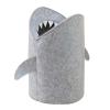 KIKOM Large Felt Storage Basket, Cartoon Shark, Gray, Foldable Laundry and Storage Basket for Baby Toys, Clothing and Pets, 13 x 21 in, Medium view 1