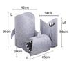 KIKOM Large Felt Storage Basket, Cartoon Shark, Gray, Foldable Laundry and Storage Basket for Baby Toys, Clothing and Pets, 13 x 21 in, Medium view 2