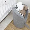 KIKOM Large Felt Storage Basket, Cartoon Shark, Gray, Foldable Laundry and Storage Basket for Baby Toys, Clothing and Pets, 13 x 21 in, Medium view 4