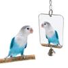 Lankater Parrot Toy with Hanging Mirror and Bell view 1