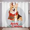 Tbrand Christmas Dog Pattern Curtains, Opaque, 175 x 140 cm view 1