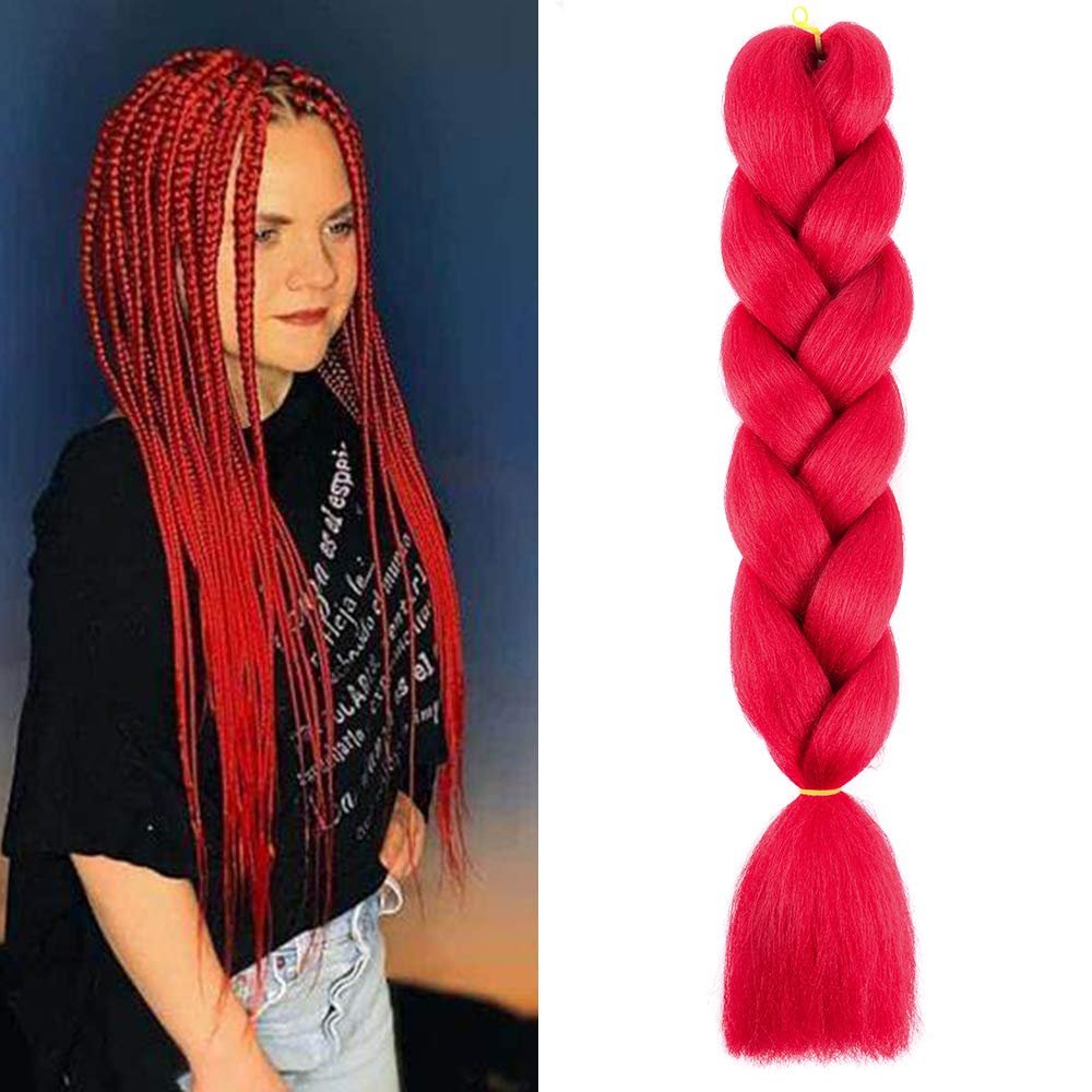 Cybelleza Red Braiding Hair Extensions, Synthetic Hair, 1 Piece