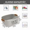 Morezi Cotton Rope Dog Toy Storage Basket with Handles, Gray view 3