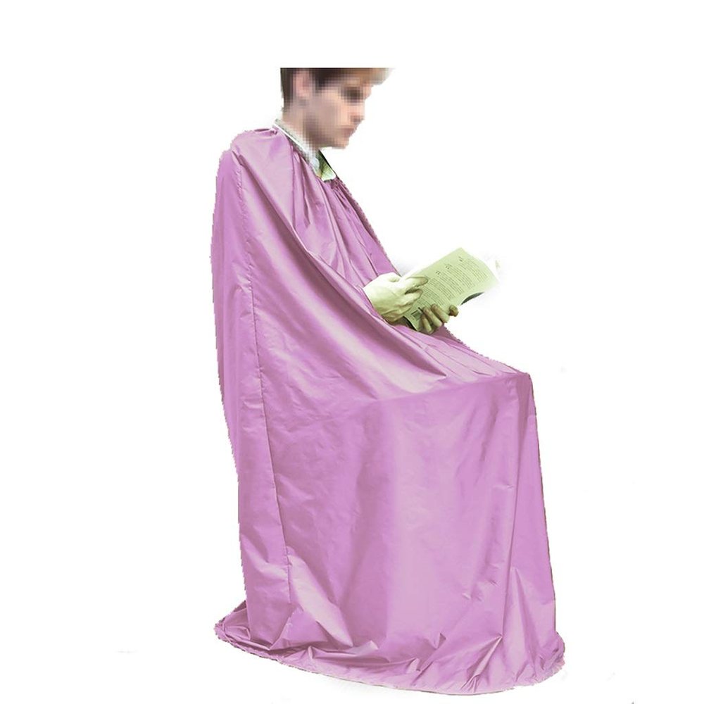 ZYX Steam Cape Sauna Gown, Full-Body Coverage, Foldable Waterproof Steam Gown (Powder Purple)