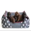PillowPrim Dog Bed Sofa Cushion Couch Pet Bed Grey XXL 110x90 with Paws view 2