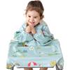PewinGo Baby Bib with Sleeves, High Chair Cover, Waterproof & Machine Washable, Gray view 1