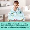 PewinGo Baby Bib with Sleeves, High Chair Cover, Waterproof & Machine Washable, Gray view 3