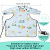 PewinGo Baby Bib with Sleeves, High Chair Cover, Waterproof & Machine Washable, Gray view 4
