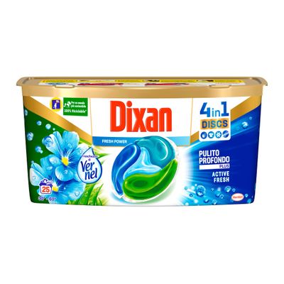 Dixan Discs Vernel Freshness Pre-Dosed Laundry Detergent Capsules, 25 Washes - 620 g