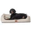 tierlando William Couture Orthopedic Dog Bed, 130 x 100 cm, Cream view 1