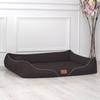 tierlando William Couture Orthopedic Dog Bed, Cozy Sofa with Washable Mélange Fabric Cover and Memory Foam Mattress, 110 x 85 cm, Brown view 3