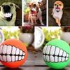 Lankater 1-Piece Squeaky Smile Ball Dog Toy, Tooth-Cleaning Chew Toy, Random Color view 1
