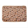 Brown Dog Blanket, Soft Warm Pet Bed Blanket with Paw Print Design, Pet Sofa Cushion, 4-Piece Set, L view 1