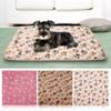 Brown Dog Blanket, Soft Warm Pet Bed Blanket with Paw Print Design, Pet Sofa Cushion, 4-Piece Set, L view 3