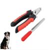Dog and Cat Nail Clippers with Safety Guard and File, Red view 1